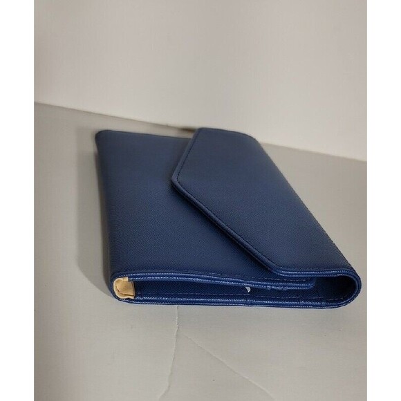 NWOT Casamonal Cobal Royal Navy Blue Envelope Wallet OS RFID Blocking Snap Clos - Picture 3 of 8